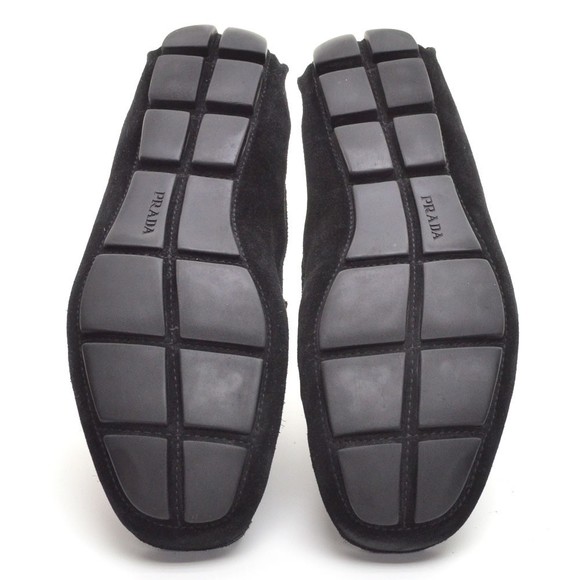 Men Prada 2605 Black Suede Driving Moccasin Loafer UK 8 - Picture 6 of 8